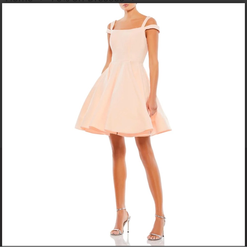 Flare mini dress by Mac Duggal pink size 8